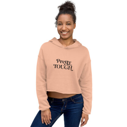 Pretty Tough Crop Hoodie - Image 2